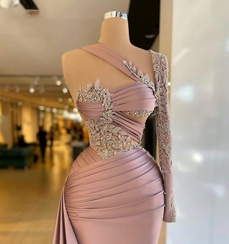 Rote Samt-Abendkleider, luxuriöse Meerjungfrau-Perlen, Diamant, afrikanisches Abendkleid, Party-Gala-Kleider für besondere Anlässe, individuell gestaltet