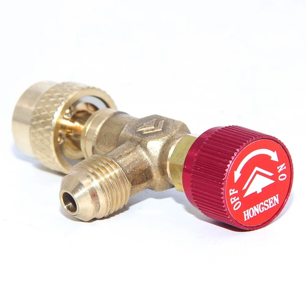 AC Cooling System Safety Relief Valve Compatible with For R22 R410A R134A and Fitted with 1/4 5/16 Inch Connections