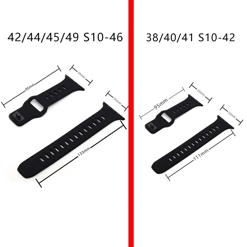 Soft Silicone Strap For Apple Watch Band Ultra 49mm 44mm 45mm 42mm 41mm 42mm 38mm sport Watchband iwatch Serise 8 7 6 5 bracelet