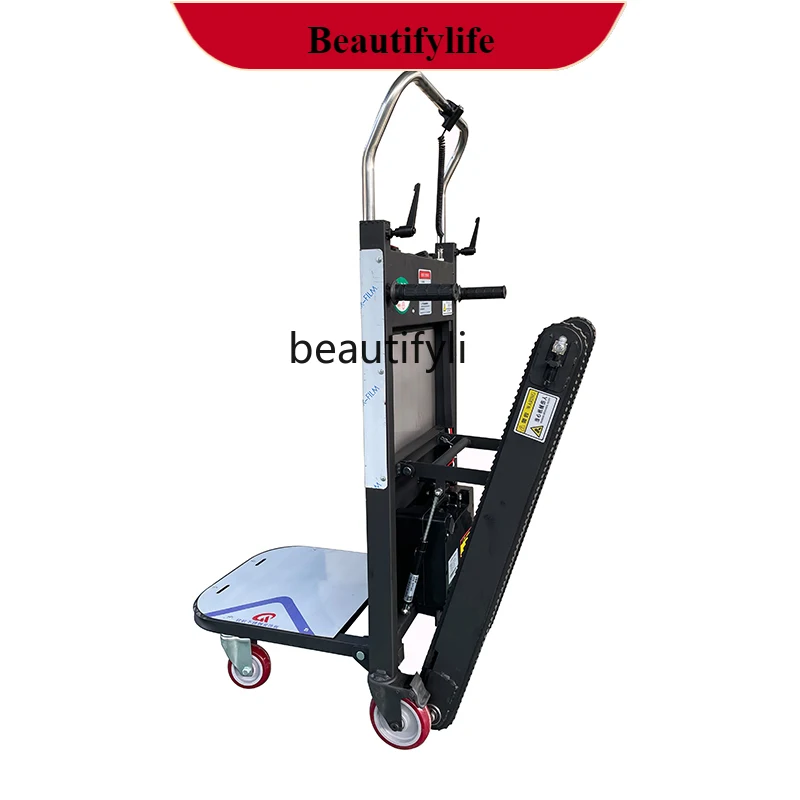 

E132 Crawler electric climbing machine up and down the stairs moving truck foldable hand push trolley water delivery and labor s