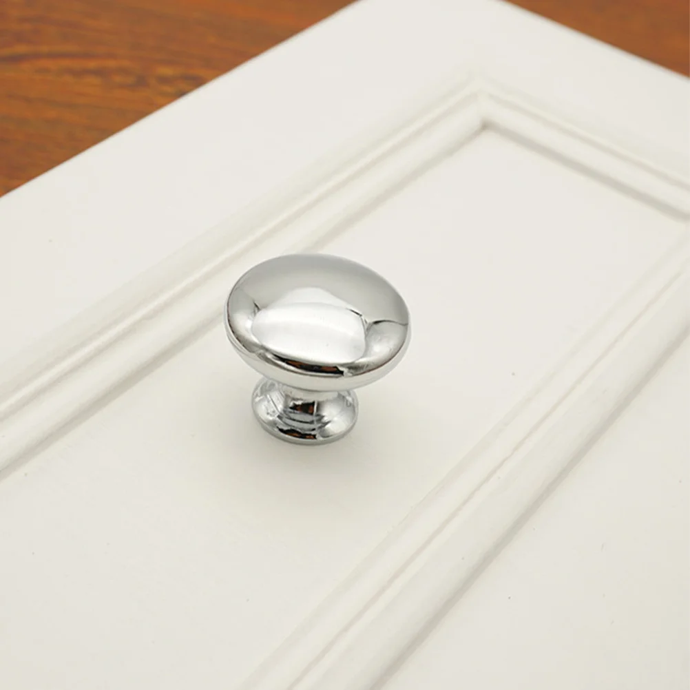 

6 Pcs Drawers Mushroom Handle Door Brushed Cabinet Knob Wardrobe Silver Zinc Alloy