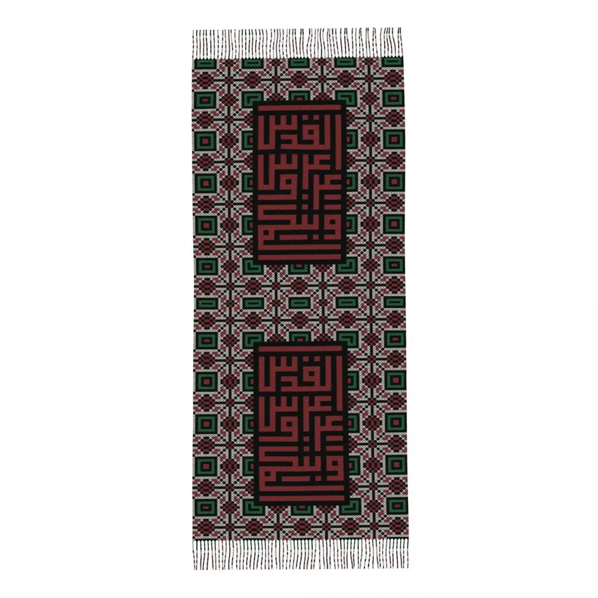 Women\'s Scarf with Tassel Palestinian Kufiya Hatta Keffiyeh Pattern Large Warm Shawl Wrap Palestine Gifts Pashmina Scarves