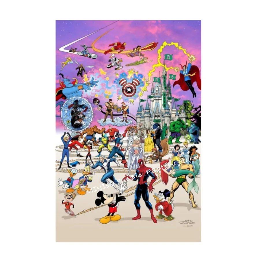 Puzzles Disney figurines grande Collection Puzzle en bois 108/200/300/500/1000 pièces pour adultes enfants jouets jeu de haute difficulté
