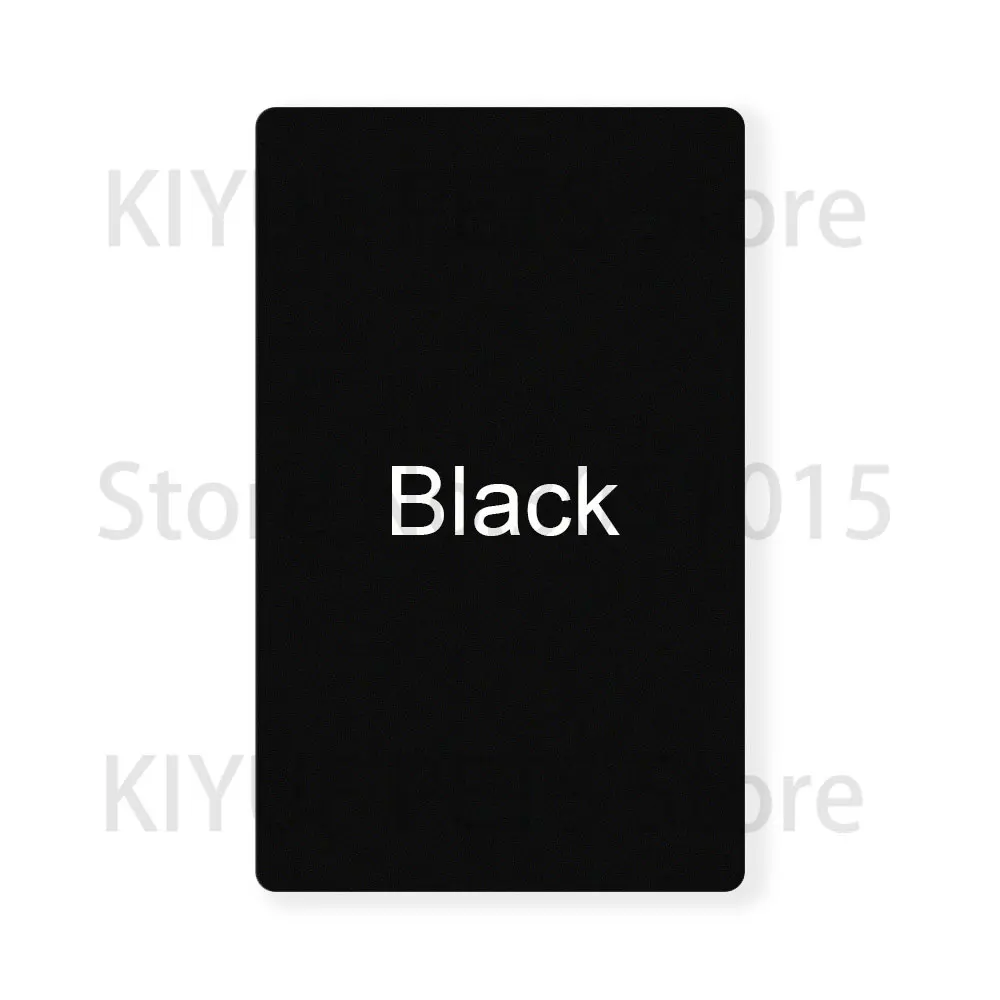 Wholesale 100Pcs Name Plate Alumium Card Dog ID Tag Laser Engraved Metal Business Visiting Name Cards Blank Tags Black Silver