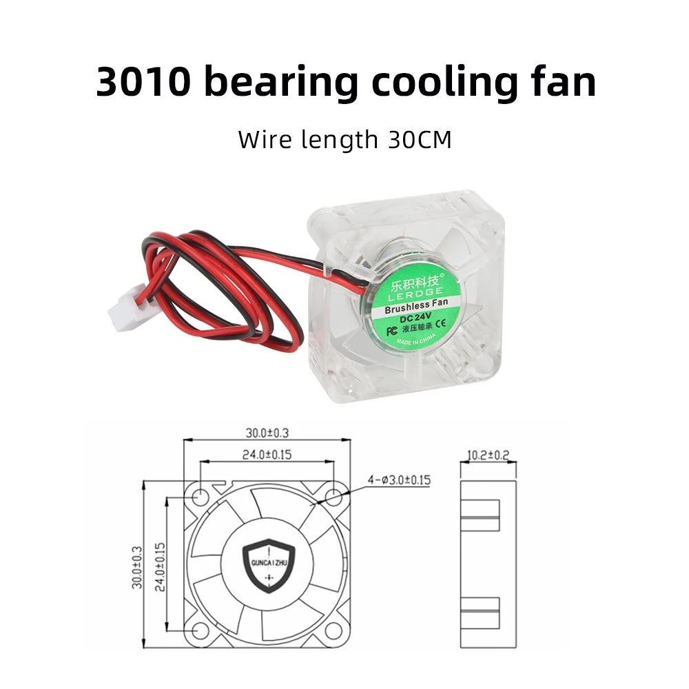 Lerdge hotend مروحة التبريد المبرد 2510 3010 4010 تحكم المبرد 12/24 فولت RGB LED مراوح ventilador لملحقات الطابعة ثلاثية الأبعاد