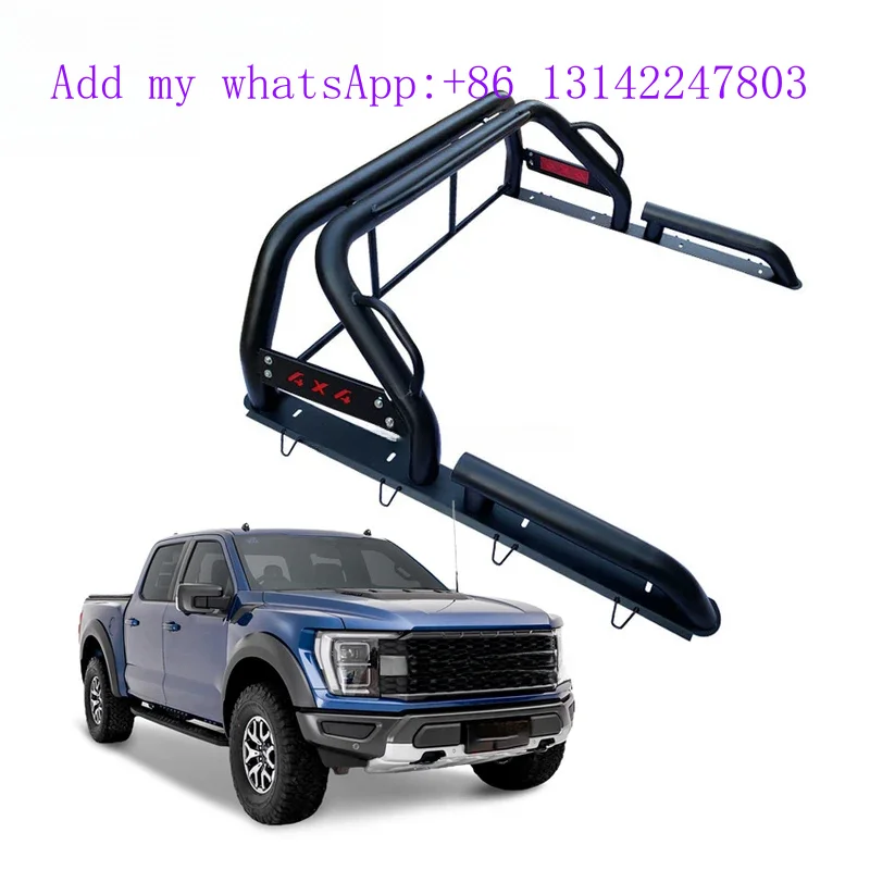 

Universal Pickup Roll Cage Built-in High Mount Brake Reinforced Carbon Steel Frame Easy Installation Car modification part