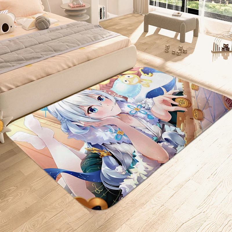 Non-slip Foot Mat H-Honkai Star Rails Anime Rug for Bedroom Floor Carpet Bathroom Sleeping Room Rugs Doormat Entrance Door