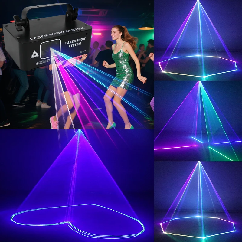 

Single Head RGB Animation Laser Light 500MW DJ Disco Stage Light DMX512Remote Control Wedding Holiday Bar Club House Party Effec