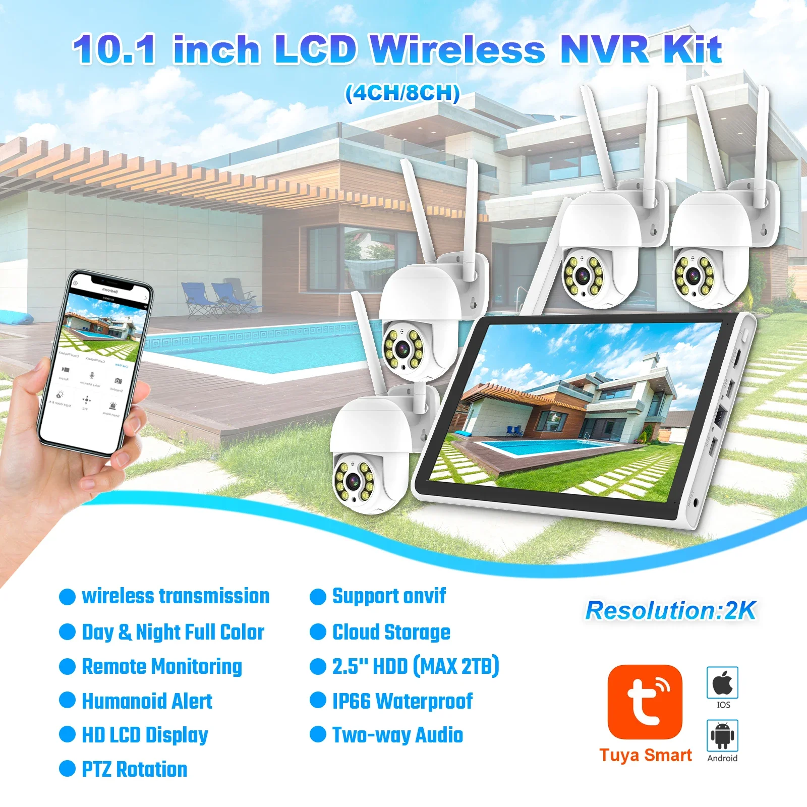 Tuya 10.1Inch Ip Ho…