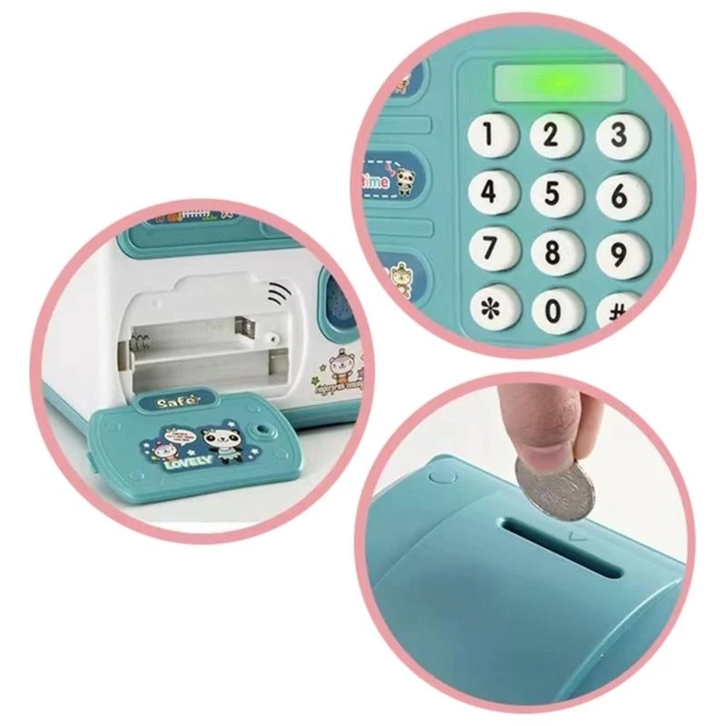 Mealheiro eletrônico para crianças Banco dinheiro ATM Auto Scroll Bill Caixa economia dinheiro 15UB