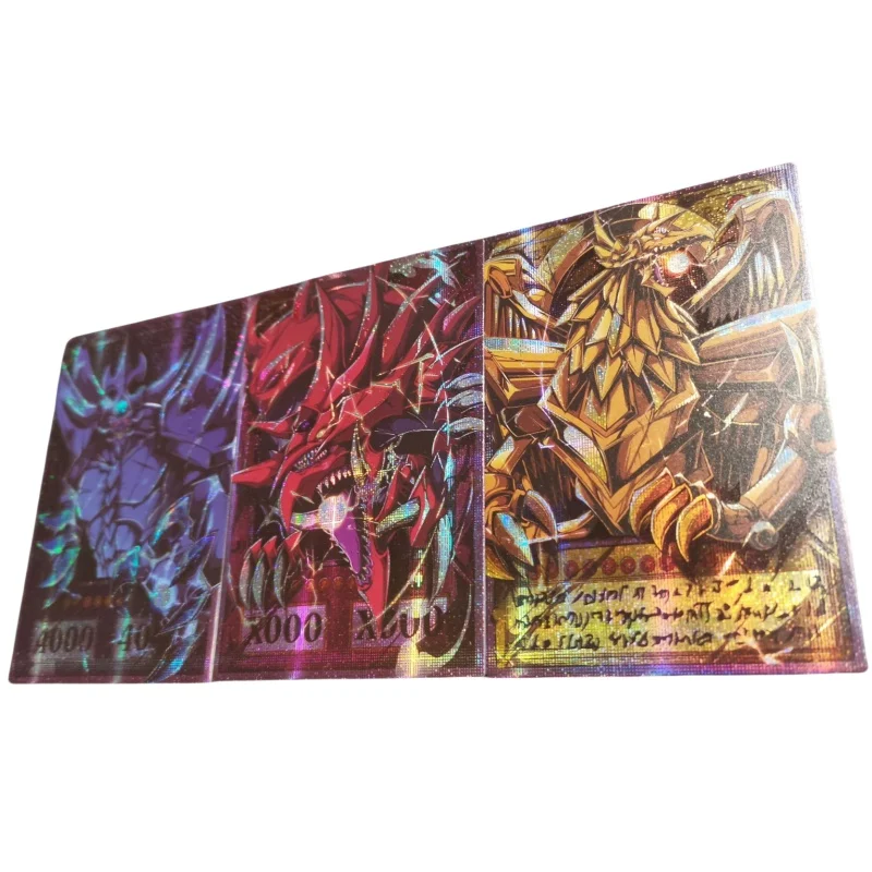 Tarjeta Flash Yu-Gi-Oh Dios egipcio DIY proceso de flash Normal un conjunto de 3 hojas colección de Anime figuras de juguete de acción regalos para un amigo