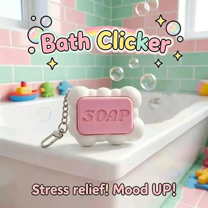 Keyboard Clicker Press-Type Relax Bag Pendant Keyring Soap Button Keyboard Fidget Toy Creative 3D Printed Funny Decompression