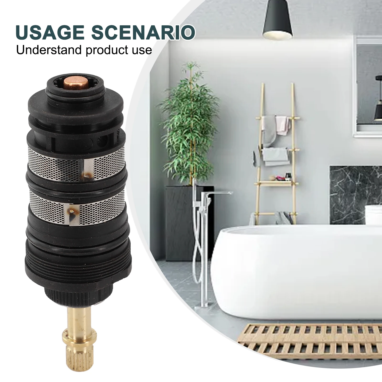 Bathroom Kitchen Accessories Thermostatic Valve Faucet Valve Easy To Install Hot And Cold Water Mixing Water Spool