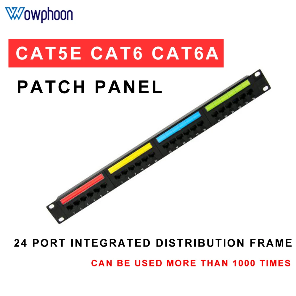 

Modular Cabinet Rack, RJ45 Network Cable Adapter, Keystone Jack Modular Distribution Frame 19in, 1U, CAT5, CAT6, CAT6A, RJ45 DIY