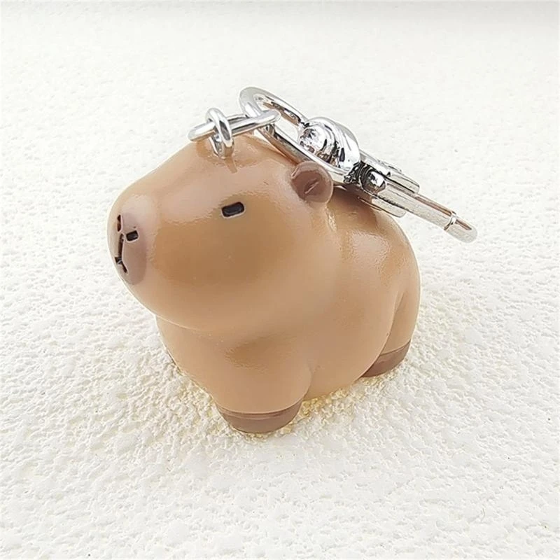 Capybara Keychain Cartoon Bag Charm Decoration Handbag Hanging Ornament Keyring Decors for Adults and Kids E0BF