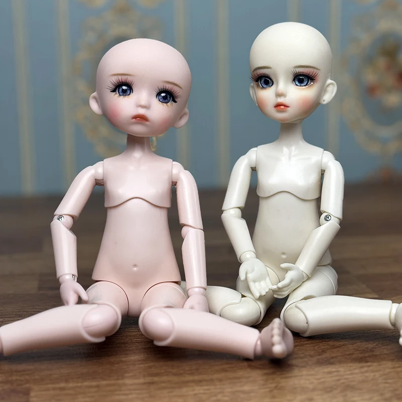 White / Nude Skin 1/6 Bjd Doll Mechanical Joint Body 30cm Practice Makeup Doll Kids Girls Doll Toy Gift