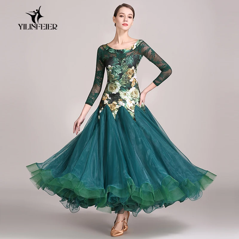 

Waltz New Classic Continuation Adult Modern National Standard Dance Dress Jazz Costume Sukienki Do Łyżwiarstwa Figurowego