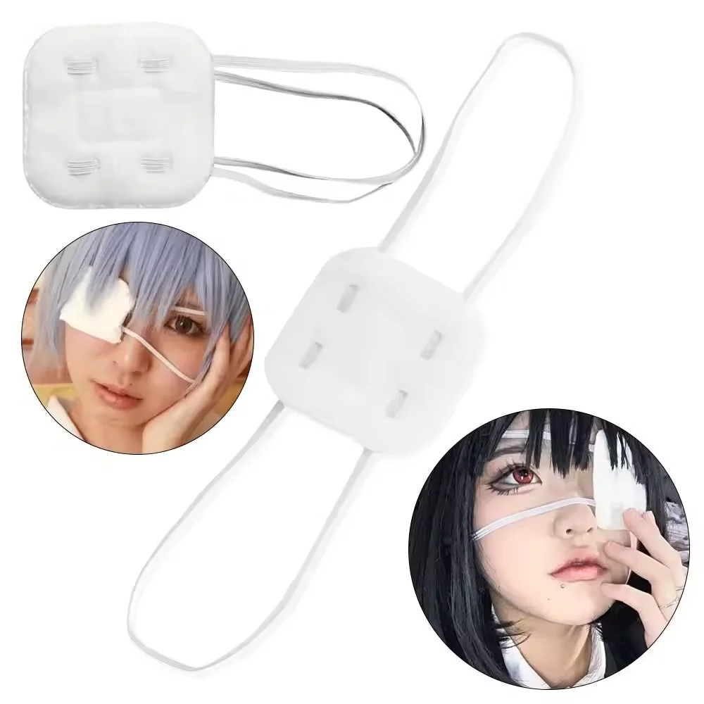 Accessories Anime White Eye Patches Soft Single Eye Mask Halloween Cosplay Theme Party Costume Prop Stage Performance Eye Props