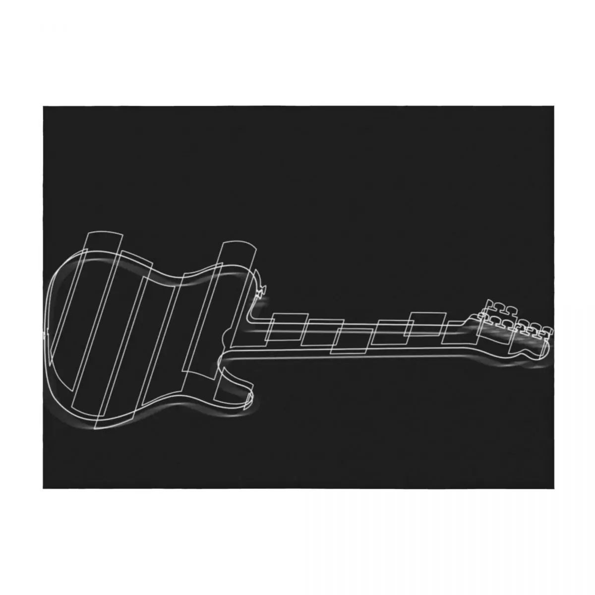 

Guitar art, white line art Throw Blanket Single Quilt Luxury St For Sofa Thin Blankets