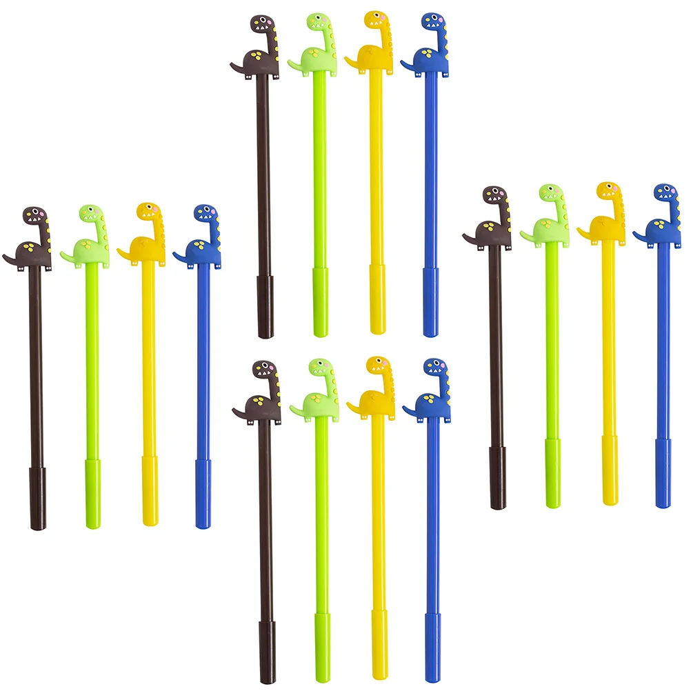 

16pcs Gel Pens for Kids with Adorable Dinosaur Design Plastic Stationery Smooth Writing Experience Student Supplies