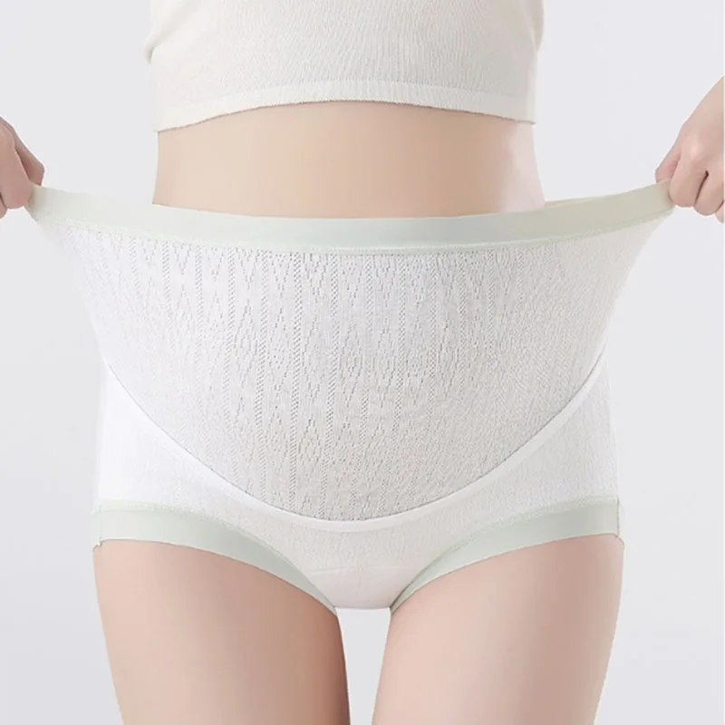 المرأة حجم كبير سراويل الأمومة القطن أكثر من عثرة الملابس الداخلية موجز L إلى 2XL عالية الخصر سراويل الحمل حزام قابل للتعديل