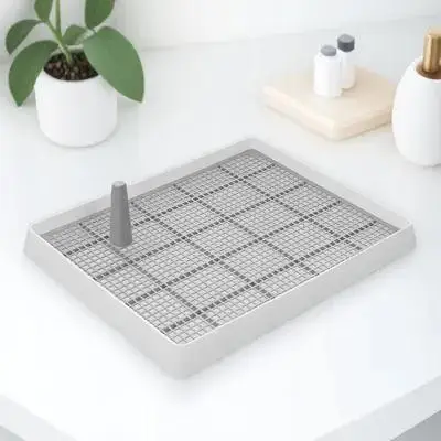 

Household Puppy Urine Tray Thickened Dog Toilet Easy Use Flat Plate Design Air Circulation No Tools Needed Sturdy Durable