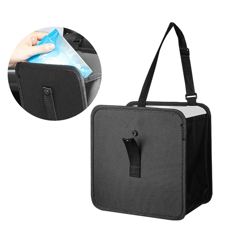 

Car Mounted Garbage Bin Portable Hanging Garbage Basket Rear Storage Compartment Waterproof Garbage Bin Storage Box Car Trash