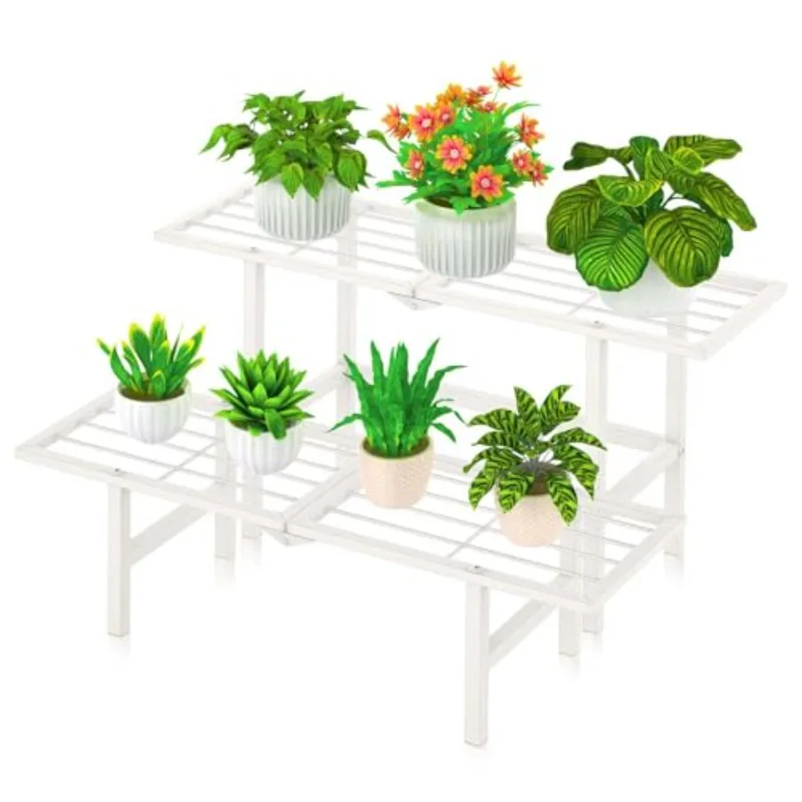 

Metal Plant Stand Outdoor Indoor, Separated Tiered Outdoor Folding Plant Shelf, Ladder Plant Stands Display Rack for Garden Win