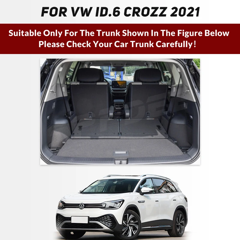 Auto Full Coverage Trunk Mat For VOLKSWAGEN VW ID.6 CROZZ 2021 Car Boot Cover Pad Cargo Liner Interior Protector Accessories