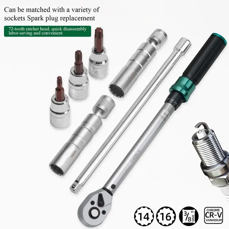 

Magnetic Spark Plug Socket Set Drive Torque Wrench Kit 3/8-Inch Drive Swivel Spark Plug Socket For Spark Plug Removal Tool