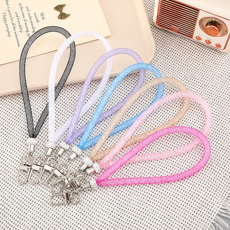 

New Diamond Mobile Phone Lanyard Clip Side Hanging Universal Mobile Phone Shell Rope Flash Diamond Light Anti-drop Phone Chain