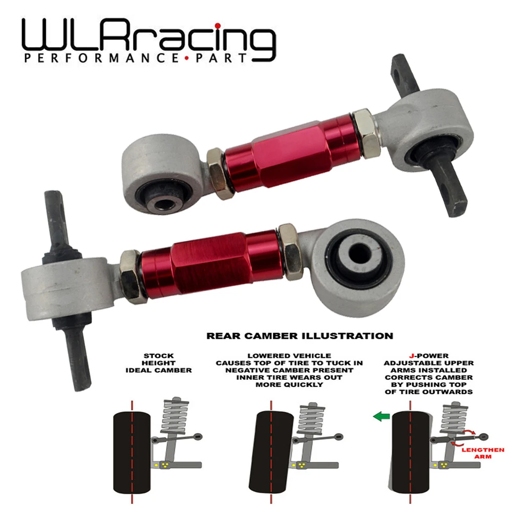 WLR RACING - Left + Right  Rear Camber KiT FOR HONDA ACURA CIVIC INTEGRA CRX REAR CAMBER ARM KIT EG EK DC2 EF WLR9851