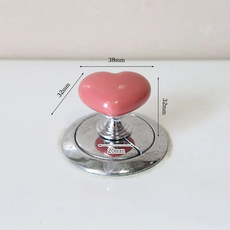 1PCS Heart Shaped Water Pressure Flush Button Toilet Kitchen Closet Nail Art Nniversal Assist Device For Bathroom Accessories