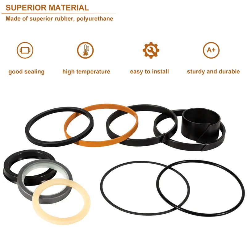 1543273C1/G109423/G105545 Hydraulic Cylinder Seal Kit (for Rod Size: 2\'\', Bore Size: 4\'\') & Case 450 455 1286 1450 1450 1550 Etc