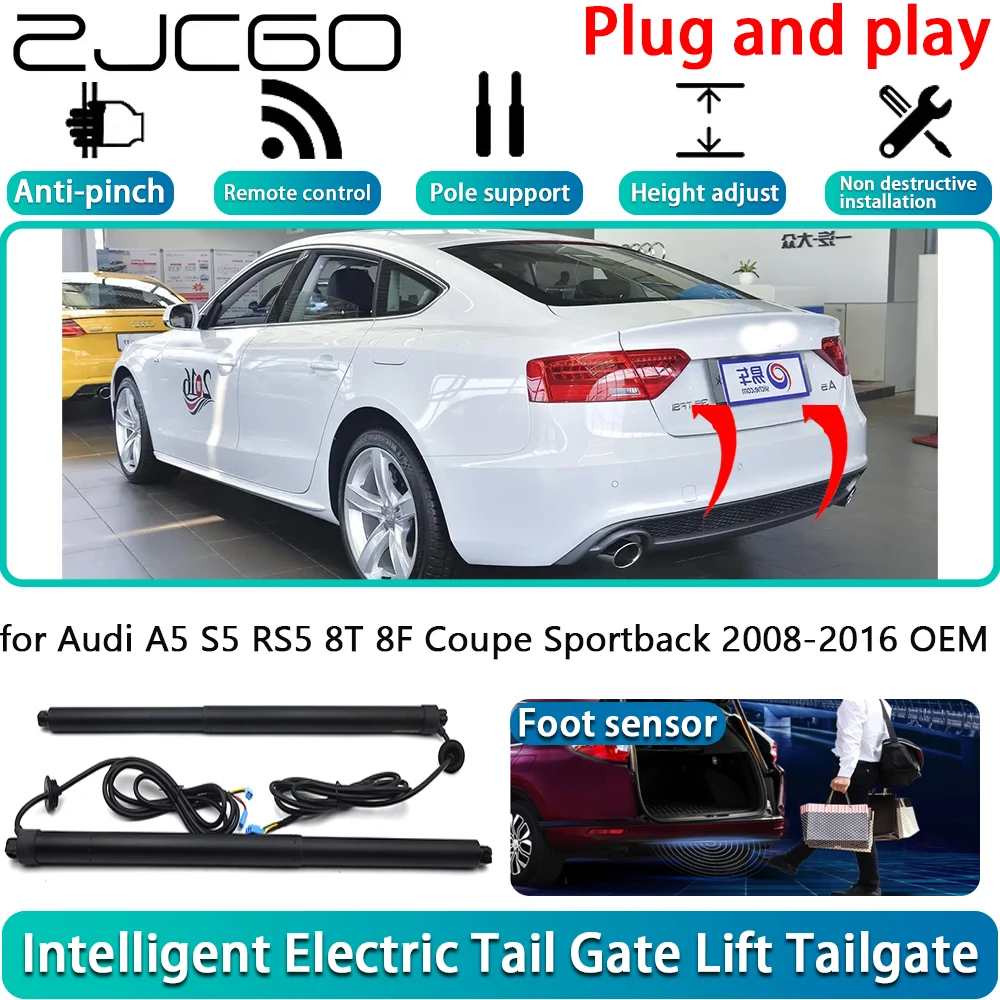ZJCGO for Audi A5 S5 RS5 8T 8F Coupe Sportback 2008-2016 OEM Electric Powered Tailgate Power Liftgate Automatic Tailgate System
