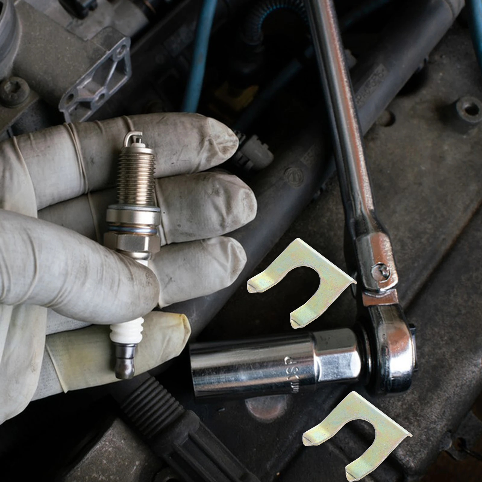 

10PCS Versatile U-Clip Clamp Brake Line Retaining Clip Iron Holder for Cars Trucks Motorcycles