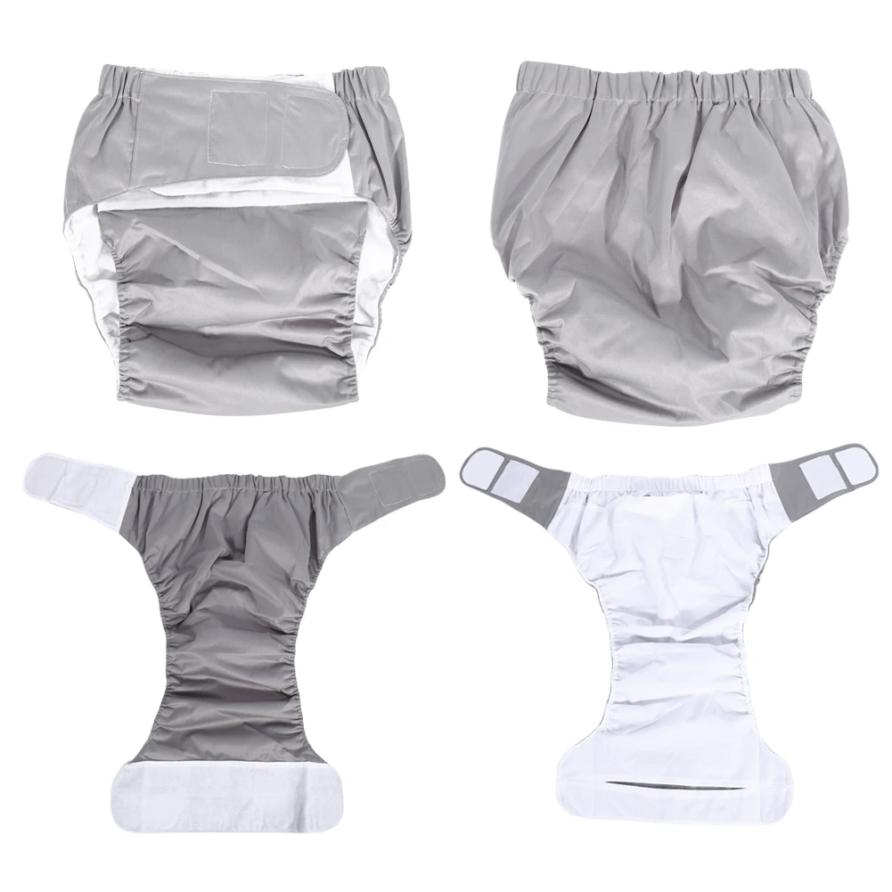 Pantalones de pañales nuevos para adultos, pañales de tela ajustables lavables, pantalones de pañales para incontinencia transpirables, pañales reutilizables para adultos en 6 colores
