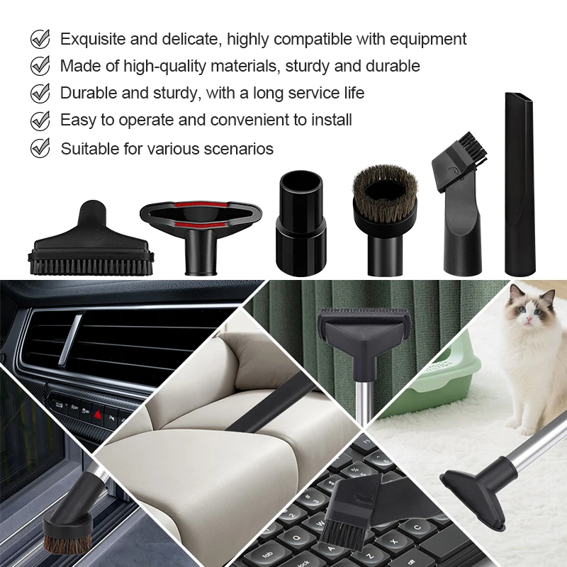 6 قطعة/1 قطعة فوهة رأس الفرشاة مع 32/35 مللي متر محول قطع الغيار شق مجمع الغبار مكنسة كهربائية استبدال مرفق #5