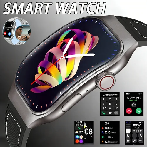 Imagen 1 del producto LAXASFIT Nuevo reloj inteligente con llamadas Bluetooth para hombres, reloj deportivo con pantalla curva HD de 2,01 pulgadas, Monitor de salud, reloj inteligente para Android iOS