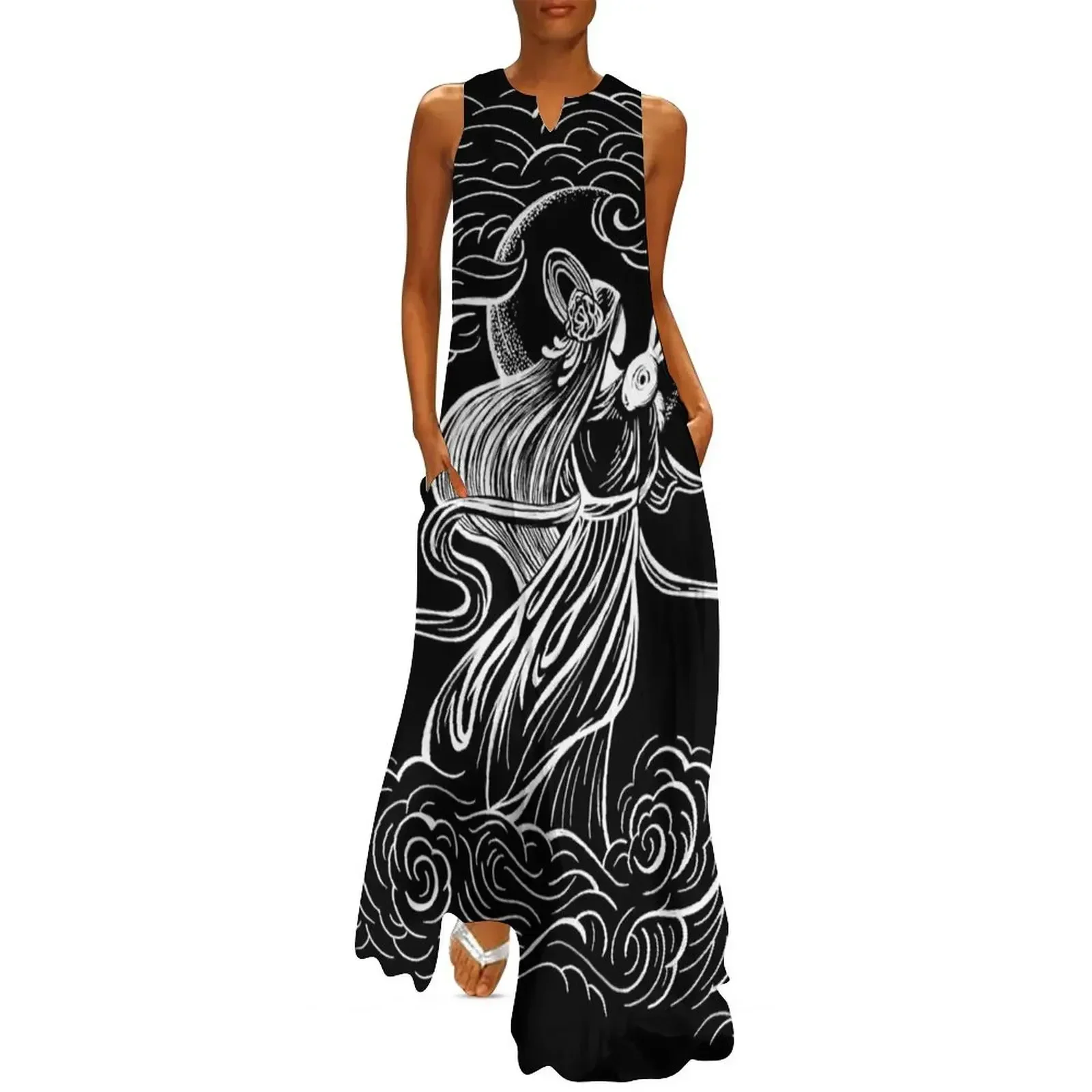 

Moon Goddess and Bunny Rabbit Long Dress summer dress women 2025 sexy dress sensual sexy for women Casual dresses