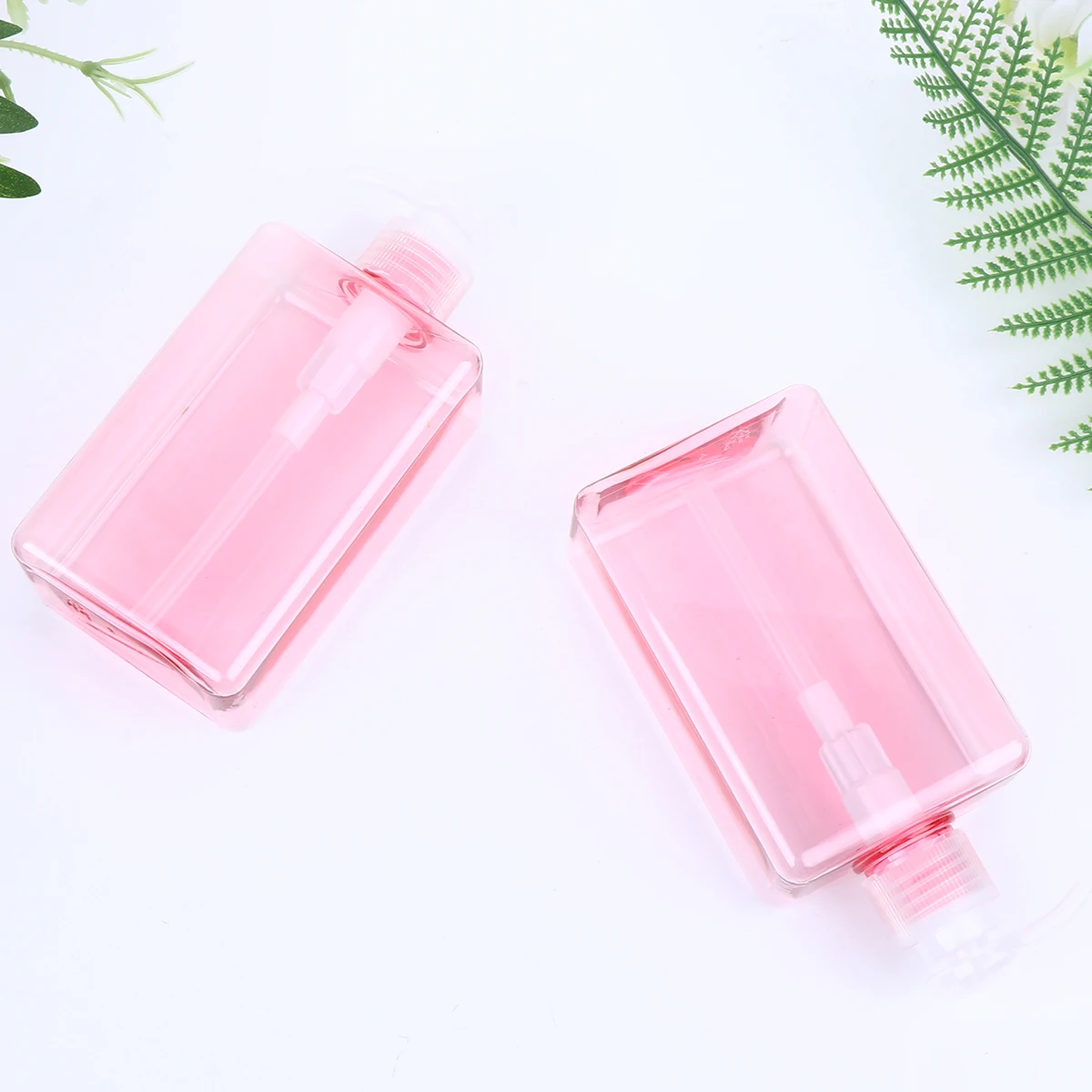 

2pcs Petg Empty Pump Bottles Container For Travel Portable Essential Oil Nail Liquid Skincare Refillable Leakproof 60Ml