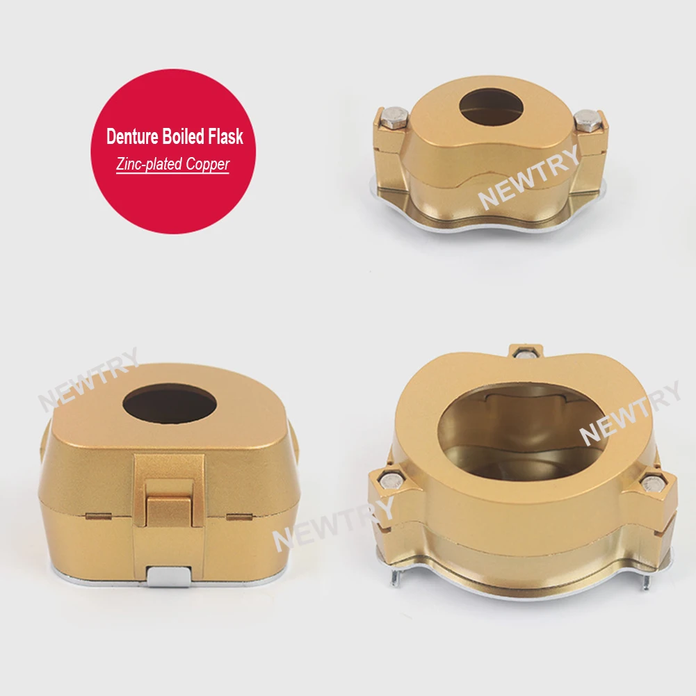 1PCS Dental Lab Denture Boiled Flask Tooth Compress Press Sterilizable Copper Box Cooking Reline Jig Equipment Autoclave Tank