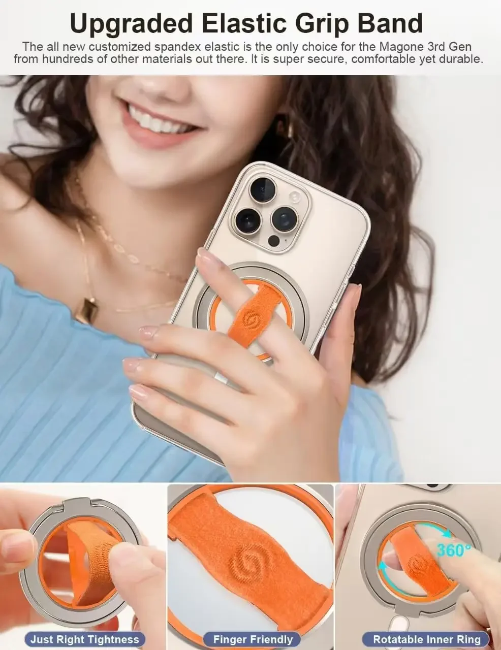 Магнитный держатель для телефона EWA MagOne 3-го поколения, магнитная розетка для кольца на палец для держателя кольца Magsafe для iPhone 16,15, 14, 13, 12