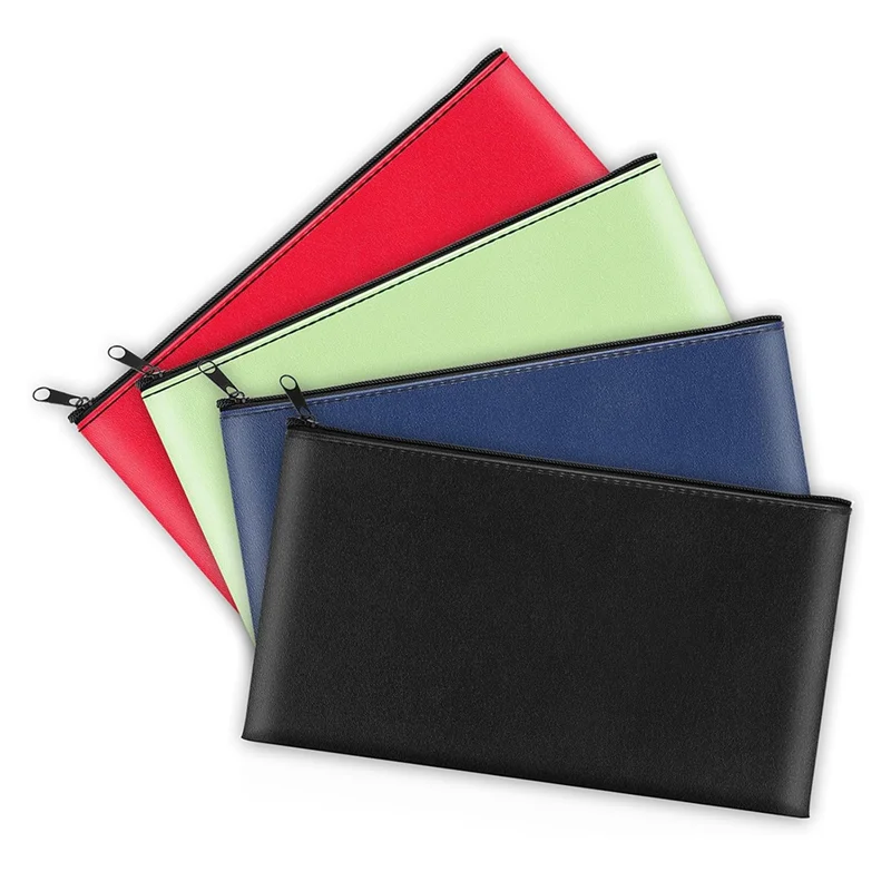 GROCE-Zippered Money Pocket 11 X 6.25 Inches, Secure Bank Pocket Forcoins, Bills, Checks, Invoices, Cosmetics