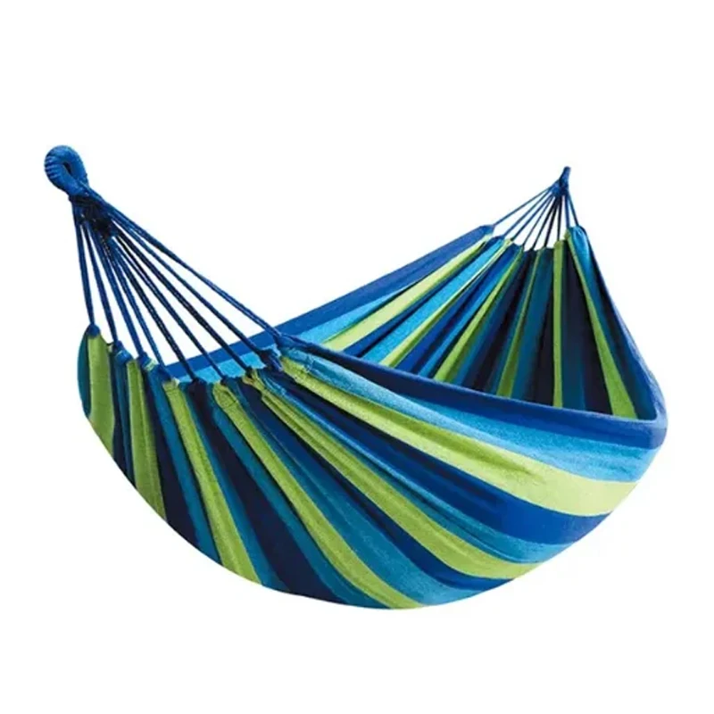 Outdoor Thickened Canvas Hammock Camping Outdoor Swing Net Hed Anti Rollover Striped Hanging Chair Hammock