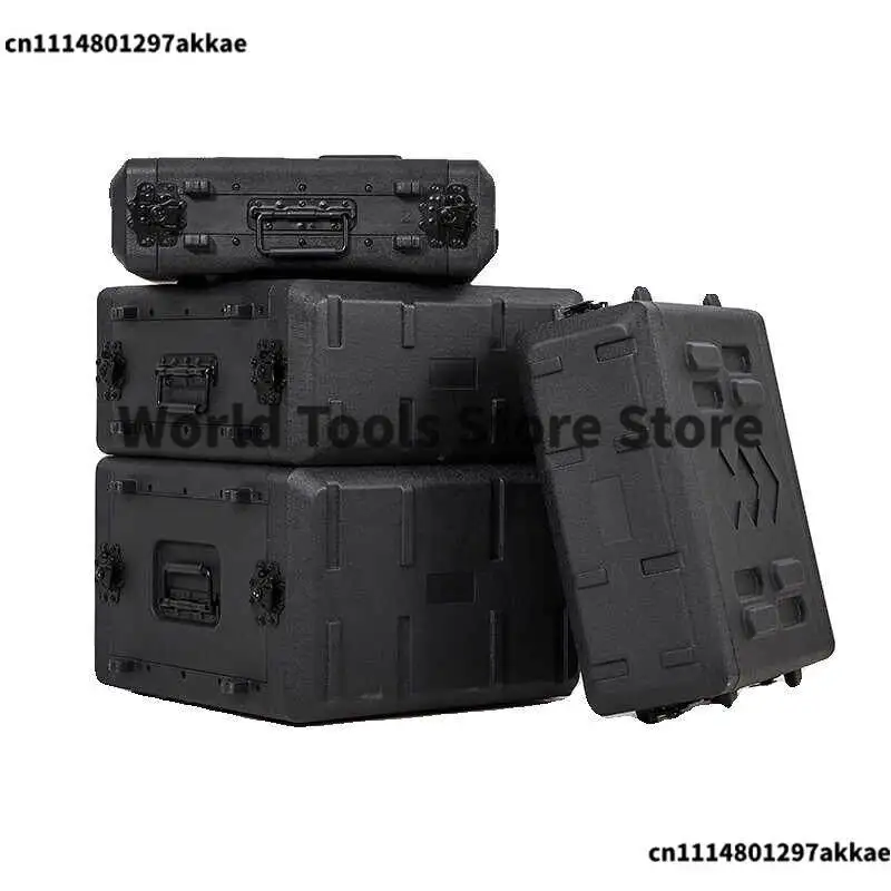 PE Plastic Professional Tool Box Organizer Stage Equipment Cabinet Audio Amplifier Portable Tool Box Shockproof Tools Packaging
