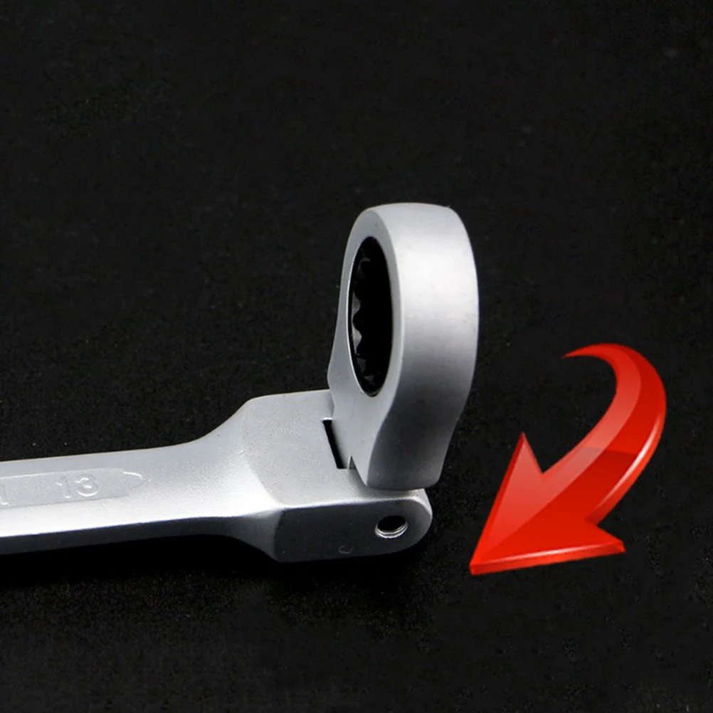 

12 Pcs Ratchet Wrench Set Combination Spanner Wrenches Kit Tool Suite Vanadium Steel