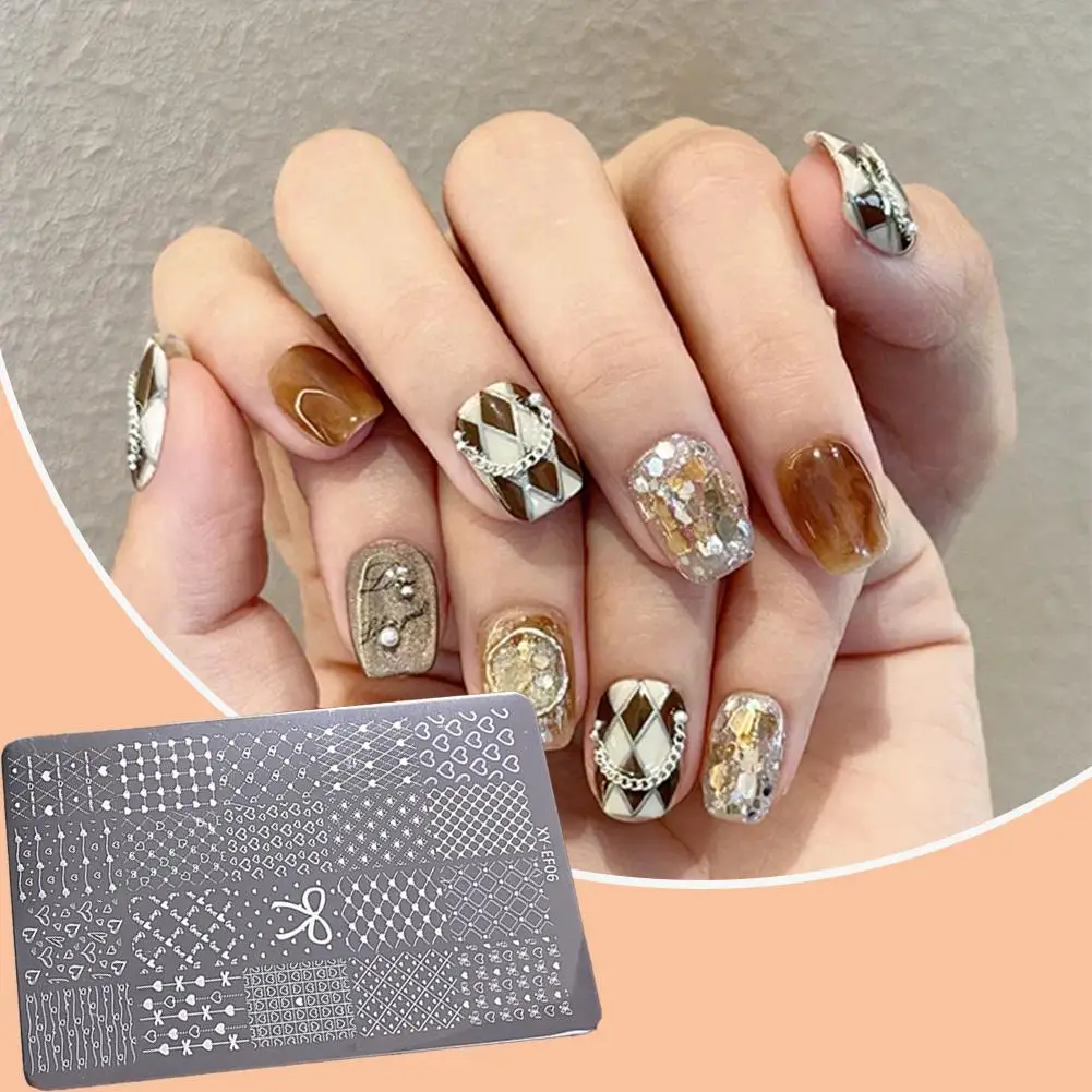 

Nail Template Lace Flower Butterfly, Nail Art Steel Plate Stamping Template Nail Art Stencils Manicure Tools