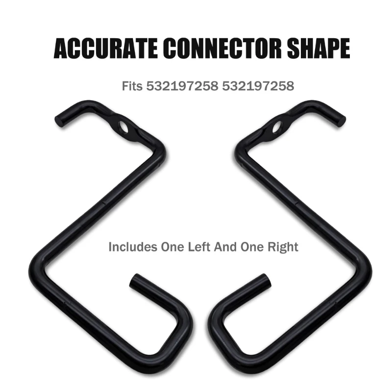 Lawn Mower Belt Retainer Pair for Equipment Service, Black Coated Metal Guide Units Replace Part 532197258 and 532197259 for