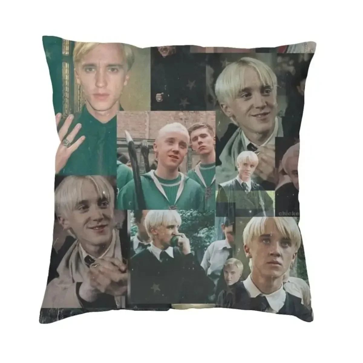 Tom Felton Collage Cushion Cover 40x40cm16x16Inch Famous Anime Actor Modern Throw Pillow Case for Car Sofa Polyester Pillowcover